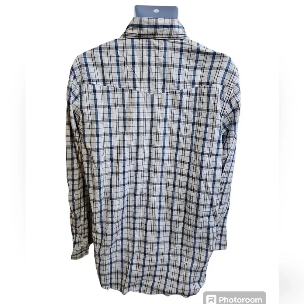 Vintage 80s International Male Western Shirt XL Plaid Lurex Disco Cowboy Rare - Picture 4 of 7